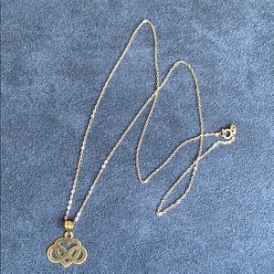 INFINITY HEART NECKLACE 21K REAL Gold.